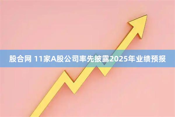 股合网 11家A股公司率先披露2025年业绩预报